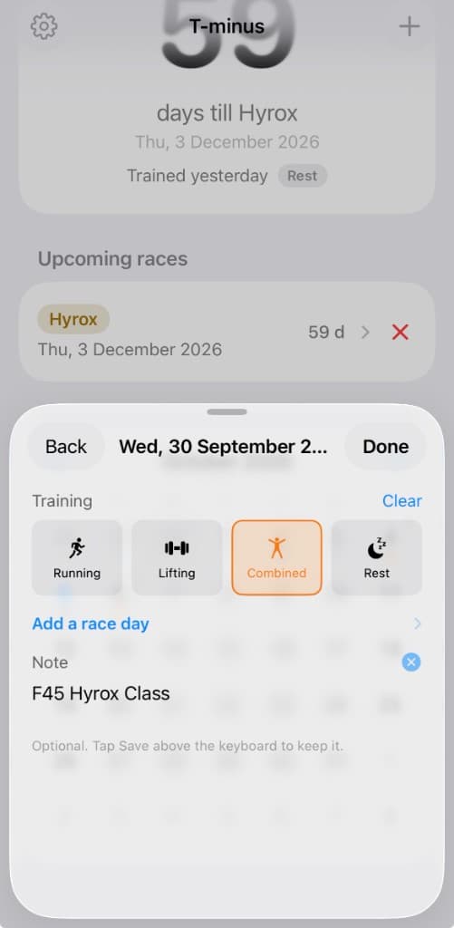 A hybrid training day